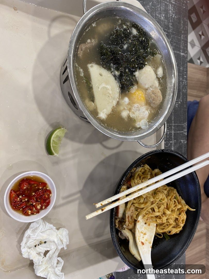Noodles and Soup Dish