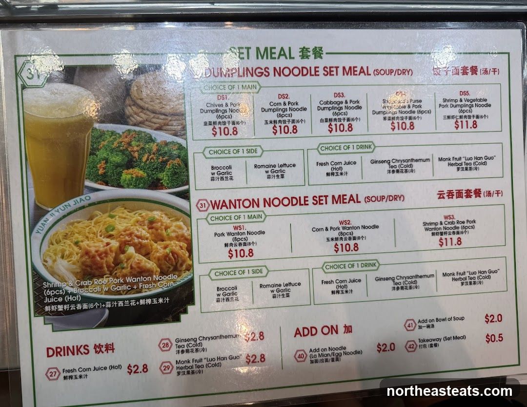 DUMPLINGS NOODLE SET MEAL