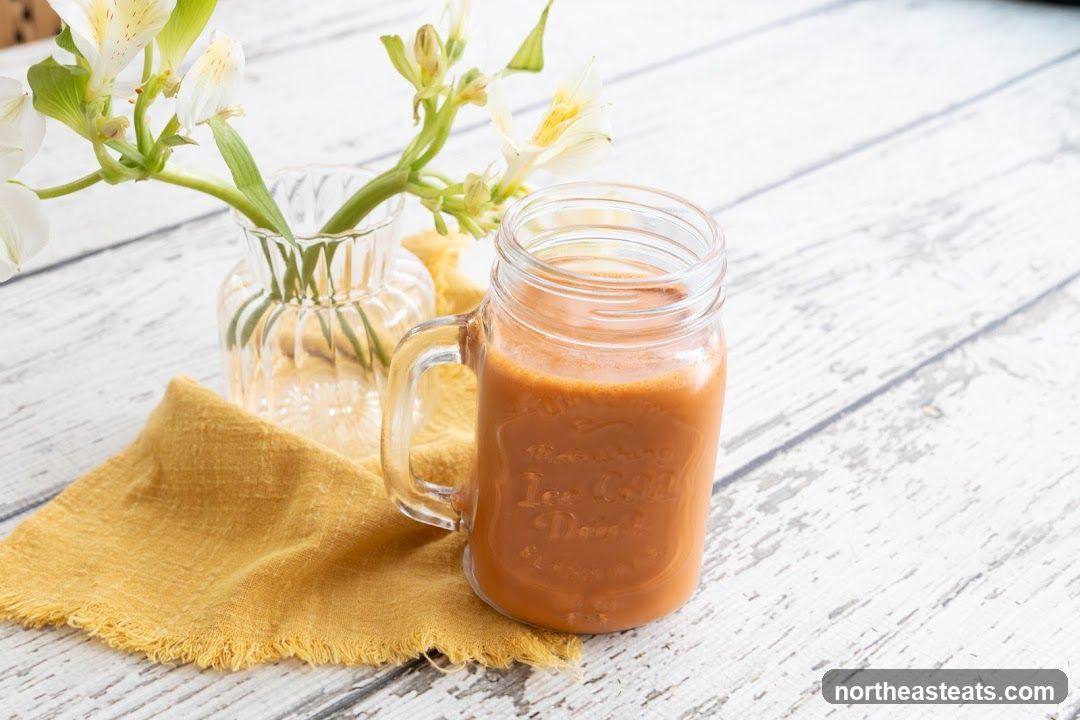 Iced Drink in a Mason Jar