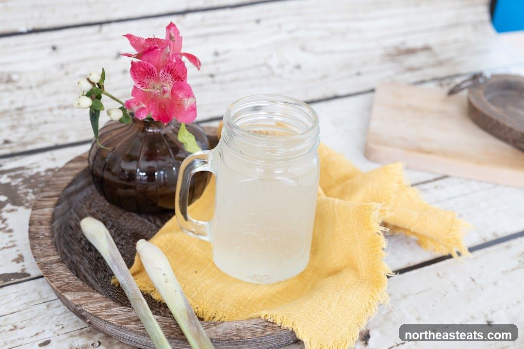 Lemongrass Drink with Flowers