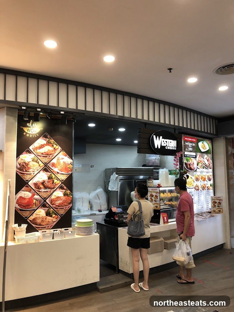 Food stalls in a mall