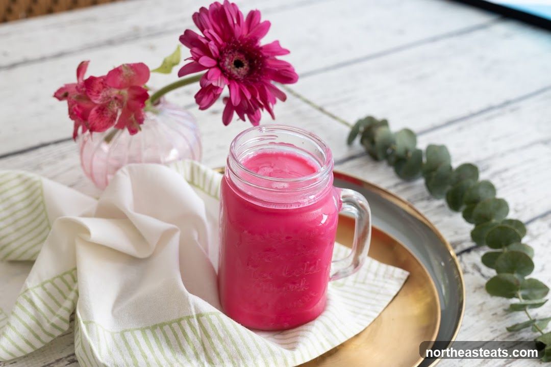 Pink Drink with Flowers