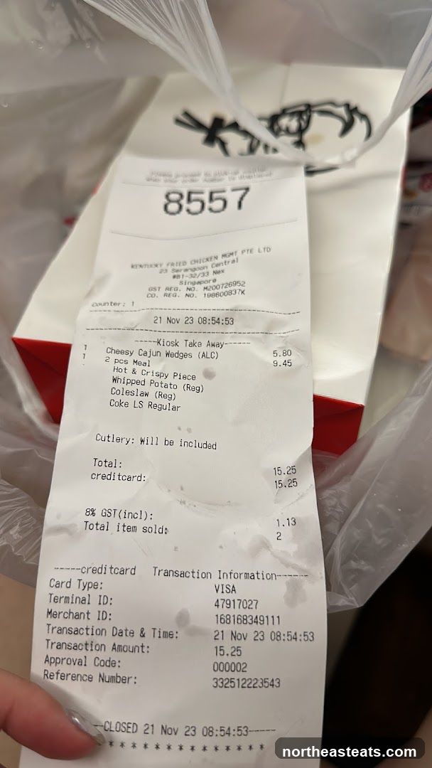KFC Receipt