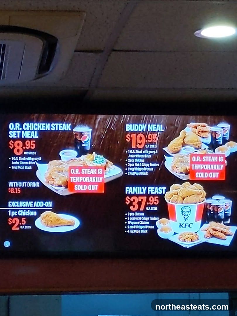 KFC Menu
