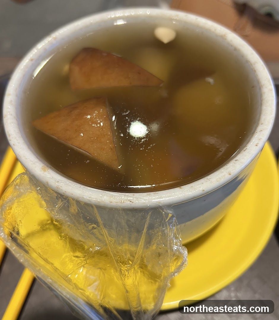 Soup with Pear Slices