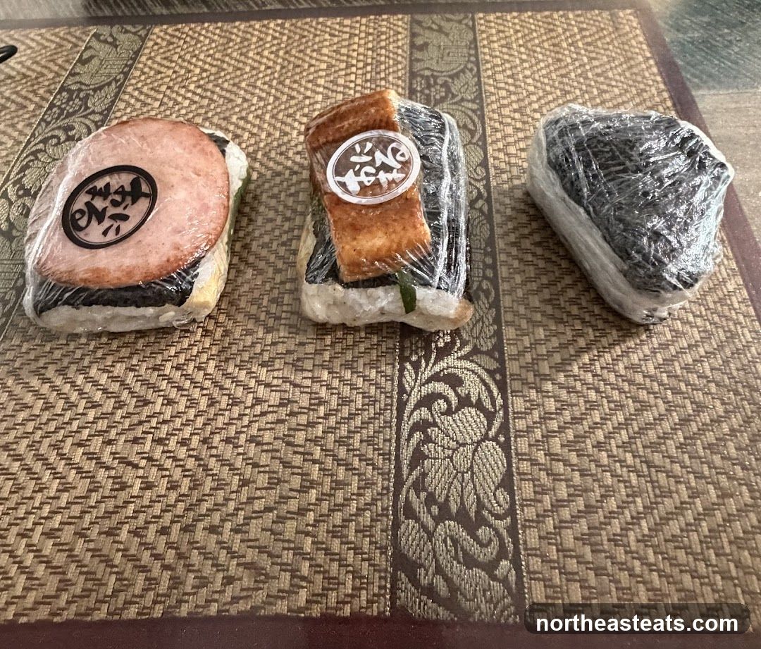 Onigiri with Spam and Salmon