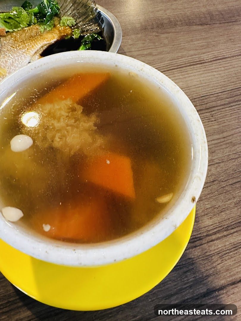 Soup and Fish Dish