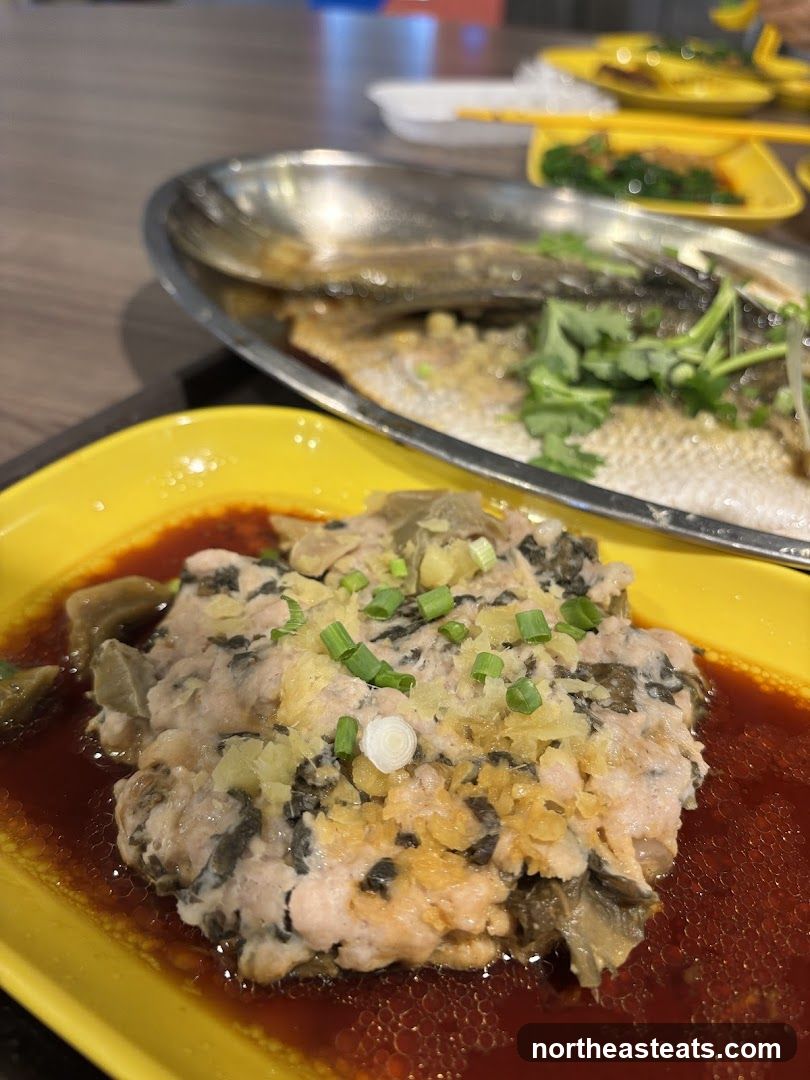 Steamed Pork and Vegetable Dish