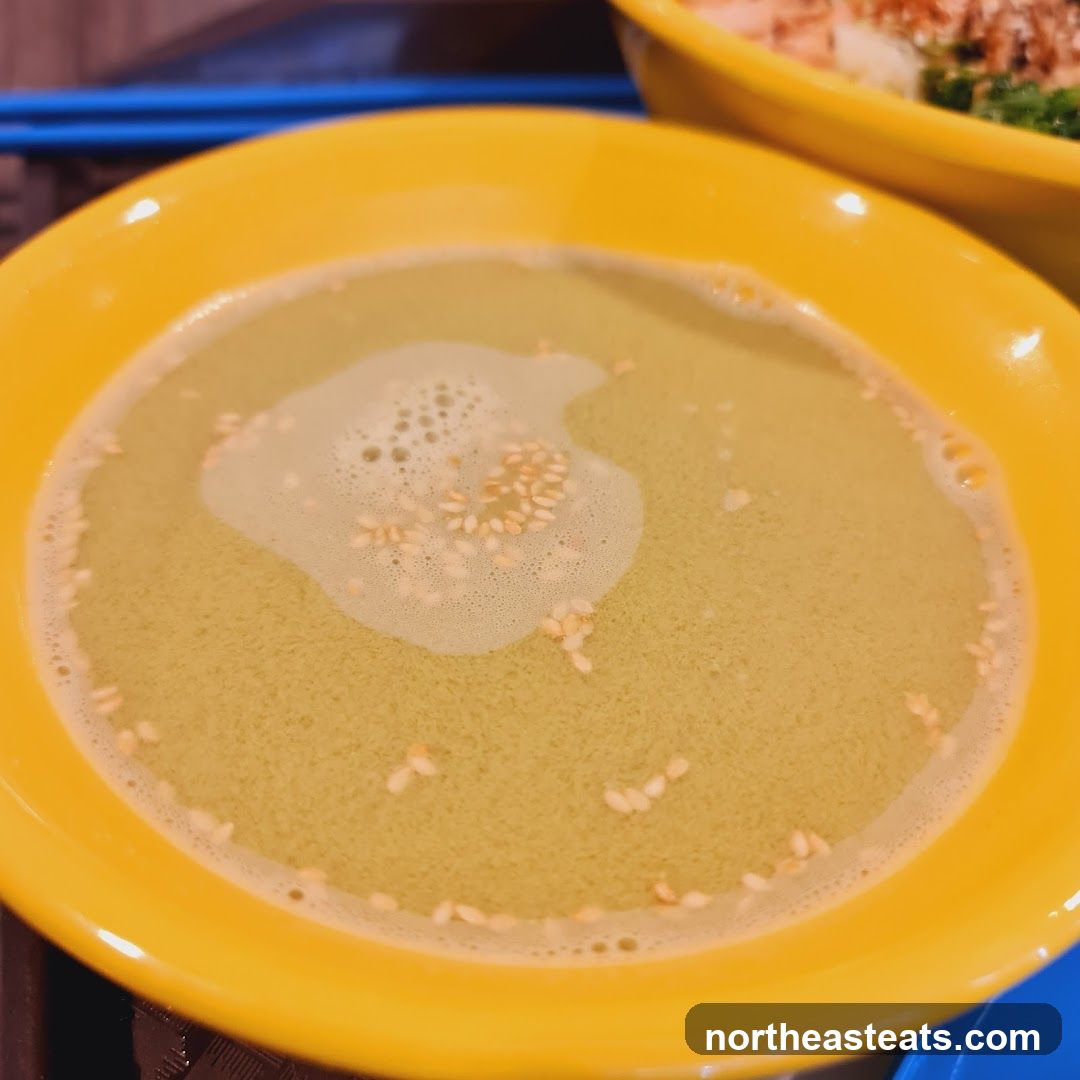 Green Soup with Sesame Seeds