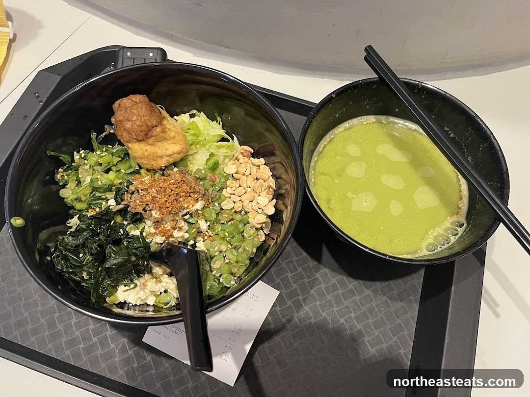 Noodle Bowl and Drink