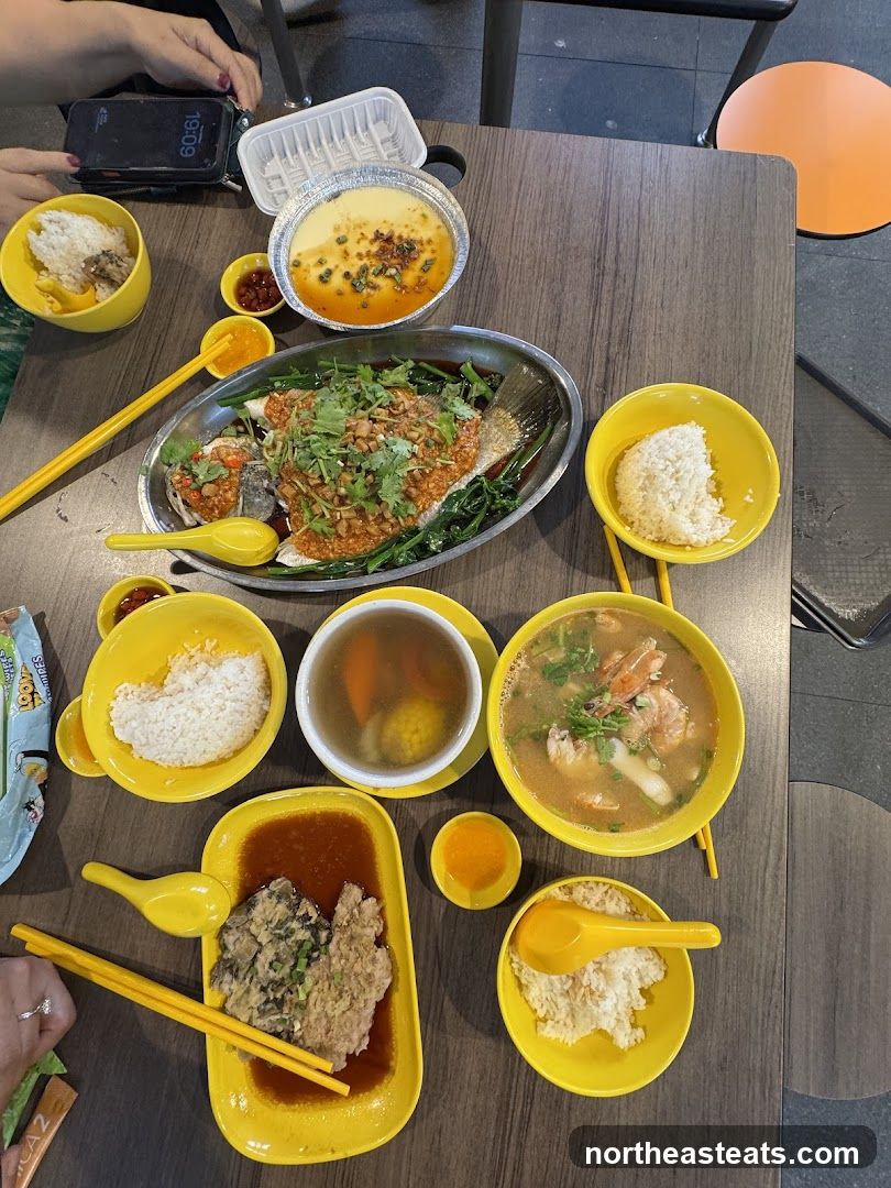 Table with a meal
