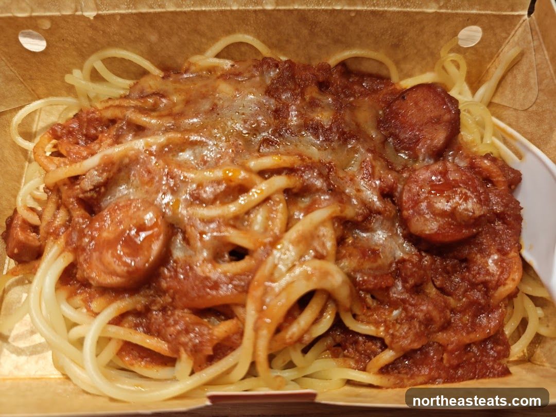 Spaghetti with Sausage and Cheese