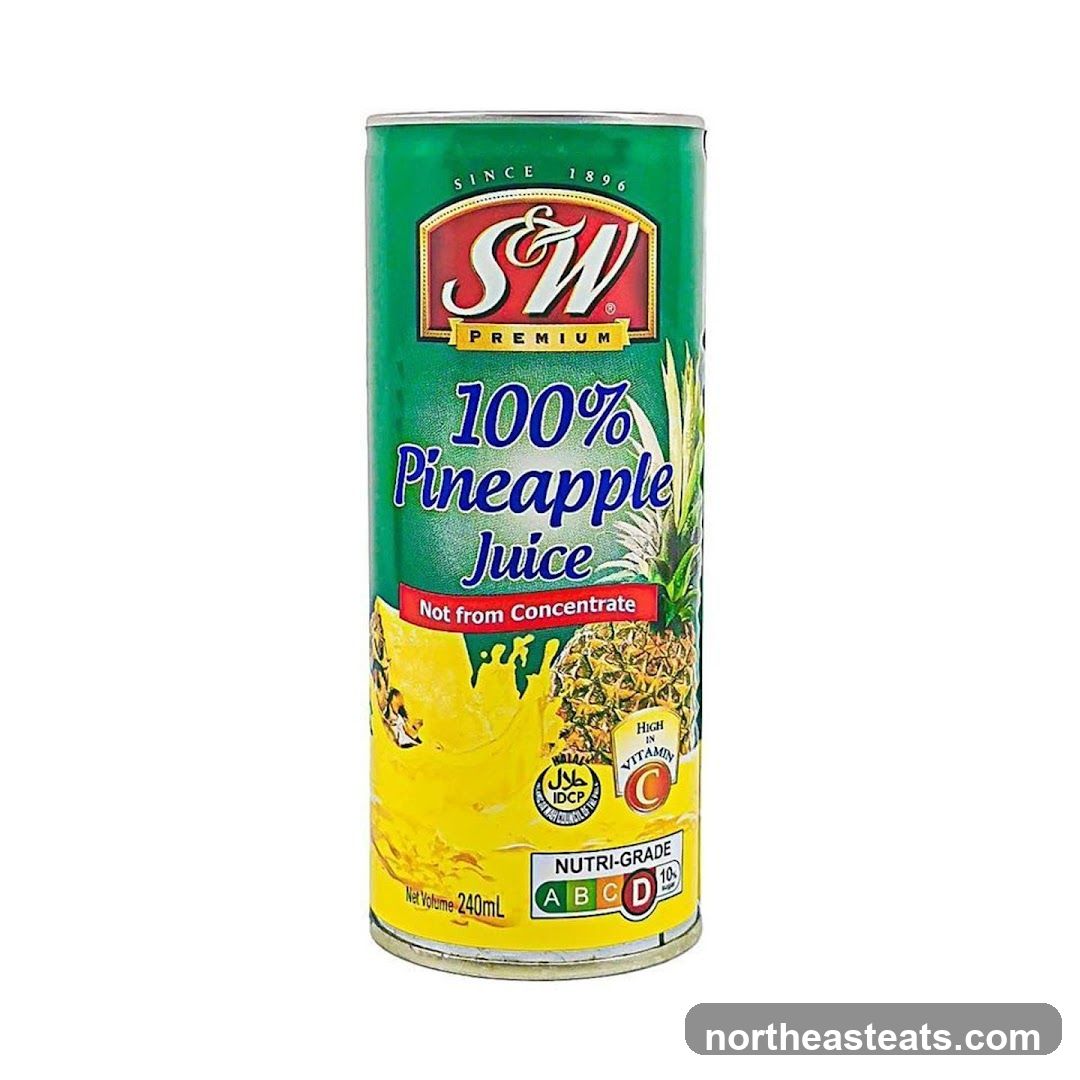 S&W Premium 100% Pineapple Juice Can