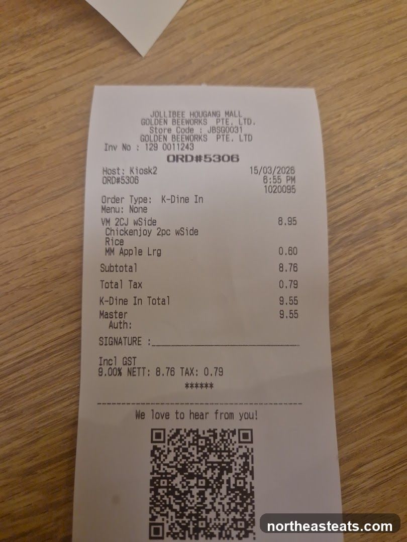 Jollibee Receipt