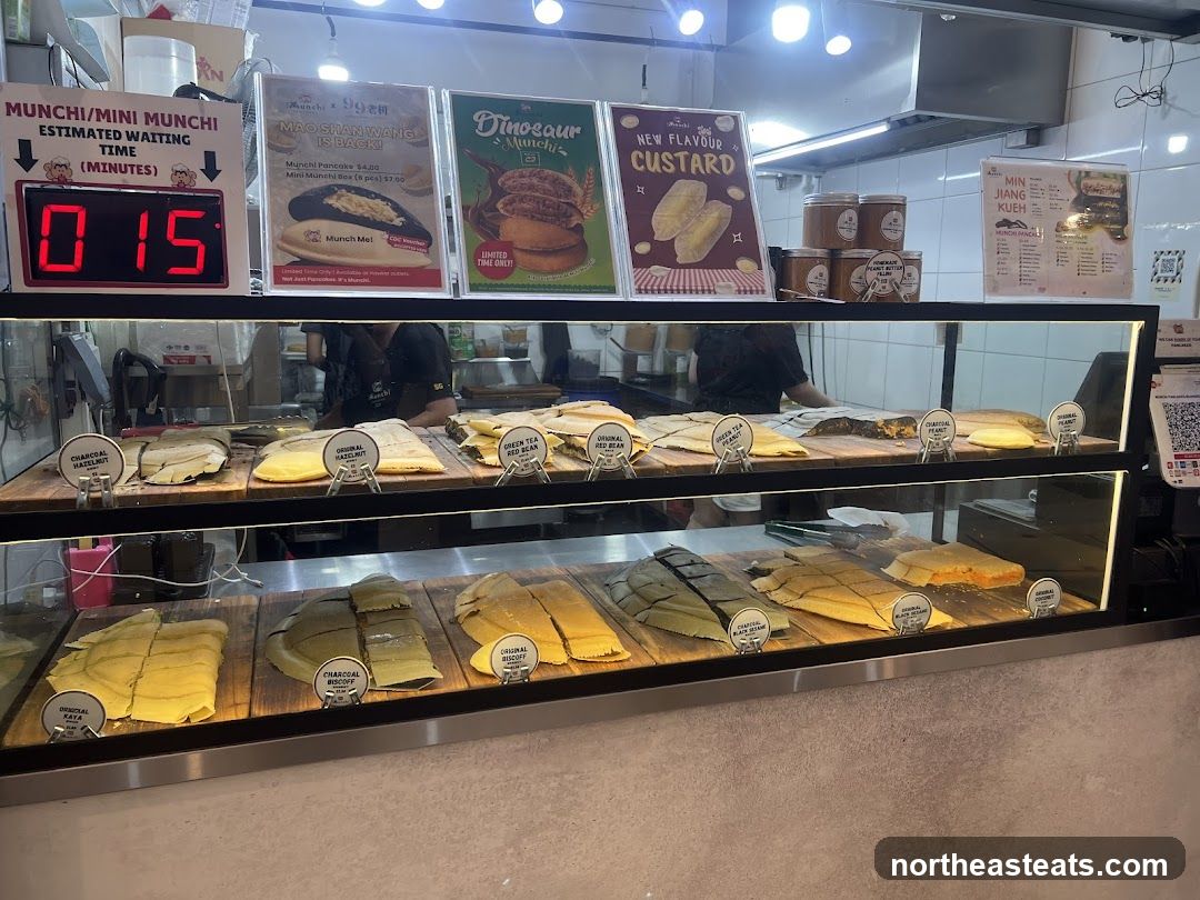Food Display with Waiting Time Indicator