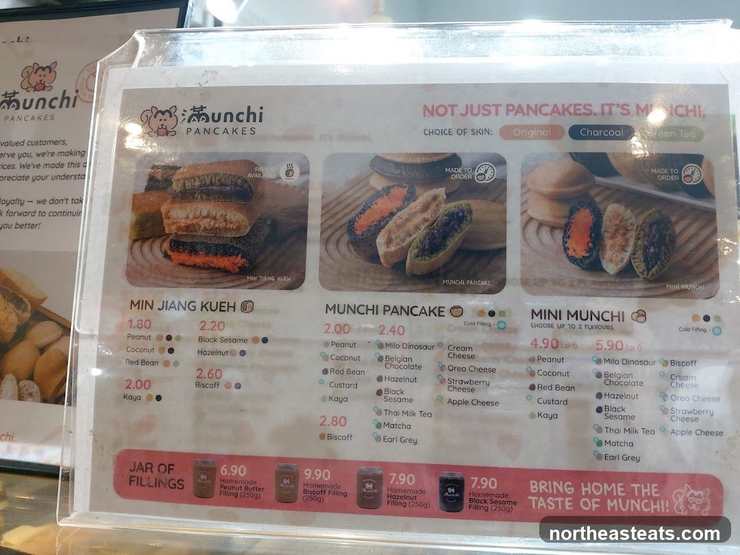 Munchi Pancakes Menu