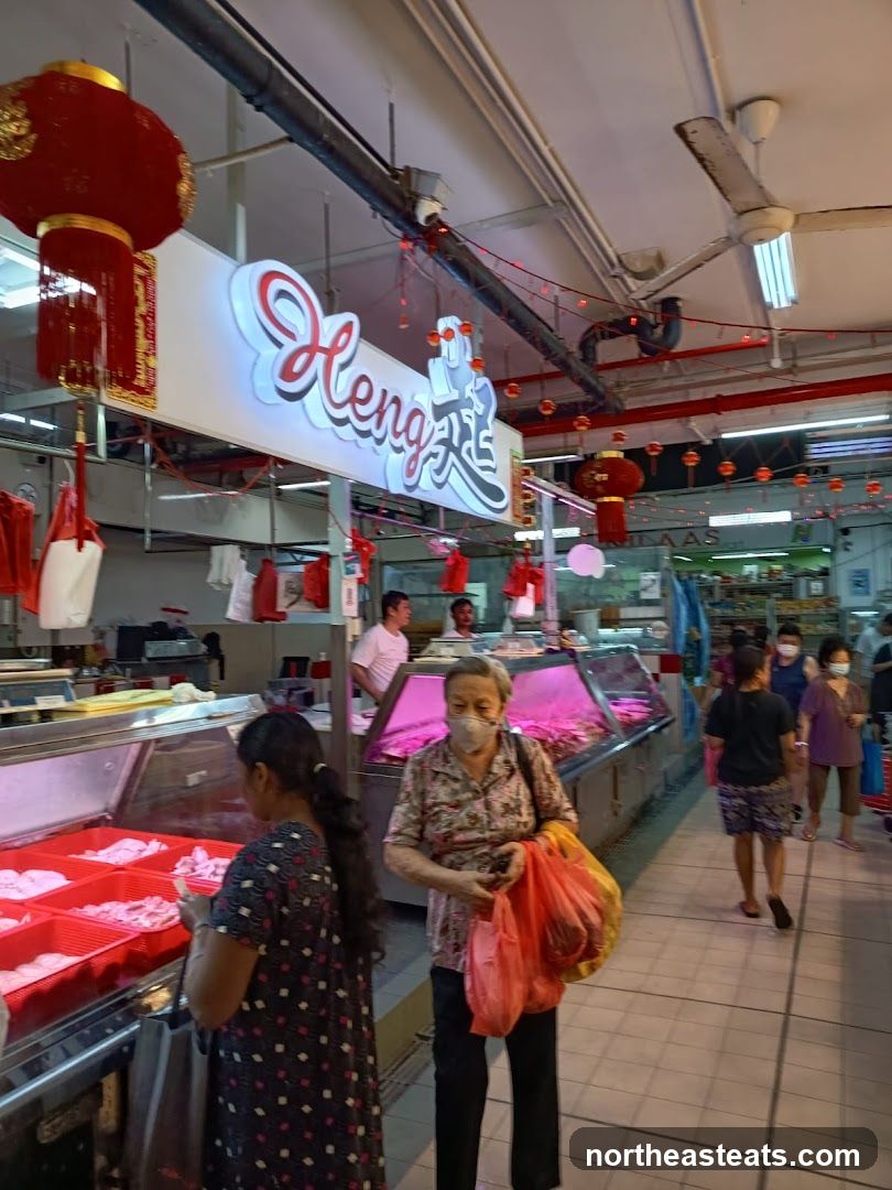 Butcher shop with customers