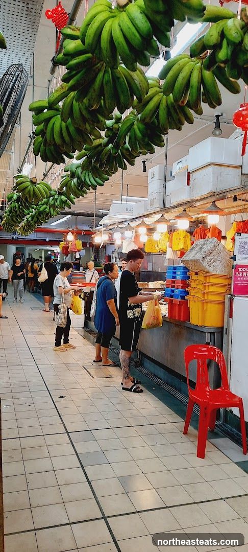 Market Stall with Bananas and Produce