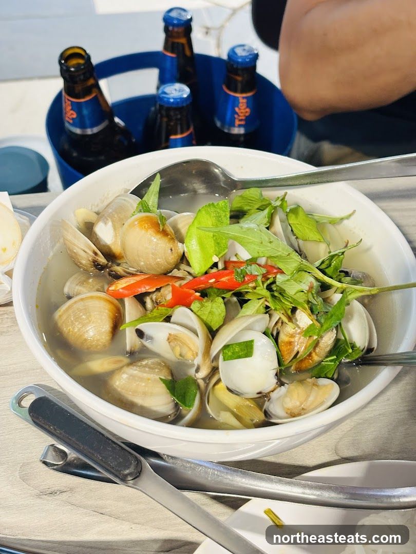 Clams in Broth with Tiger Beer