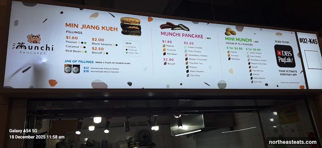 Munchi Pancakes Menu