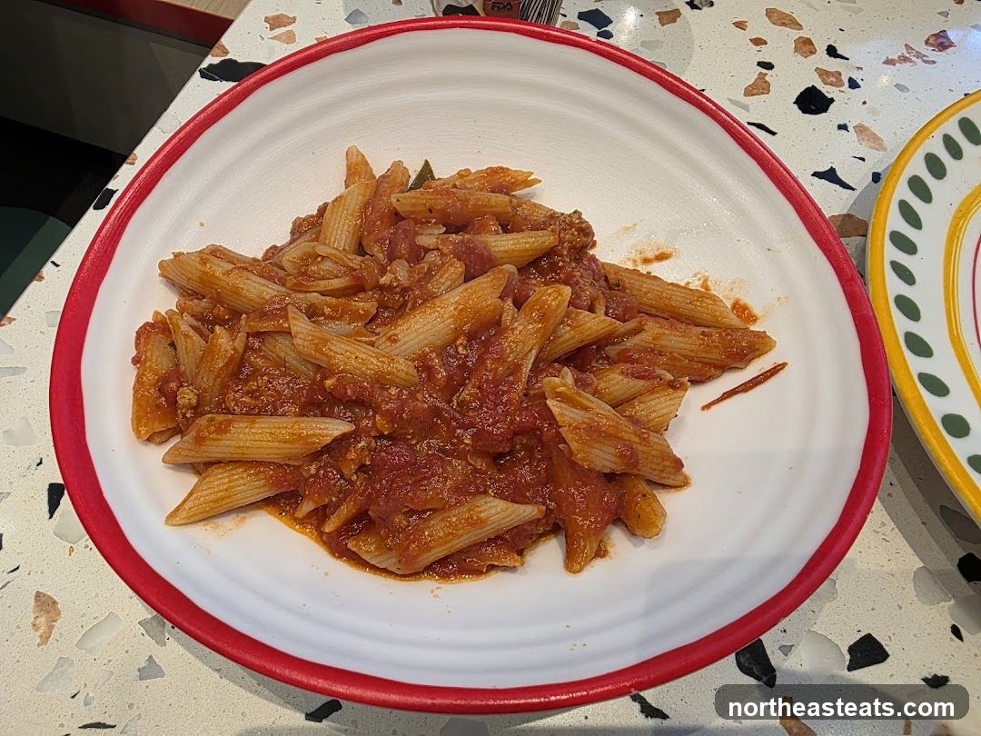 Penne Pasta with Meat Sauce