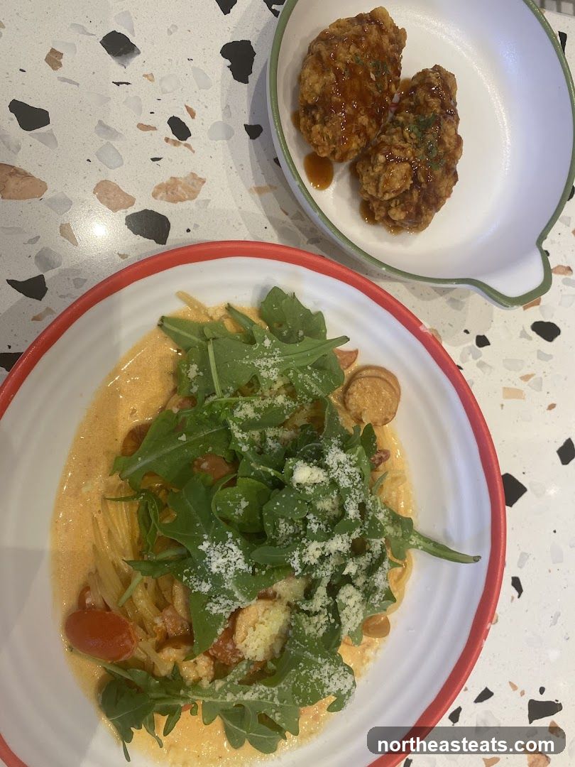 Pasta and Fried Chicken