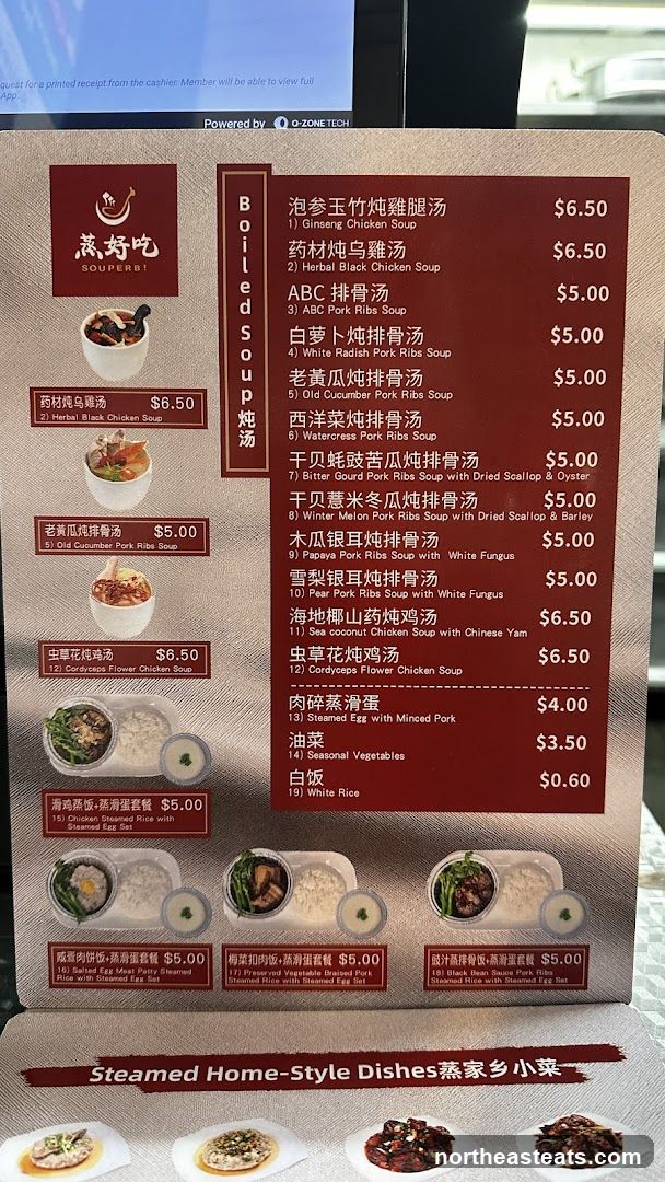 Souperb! Menu