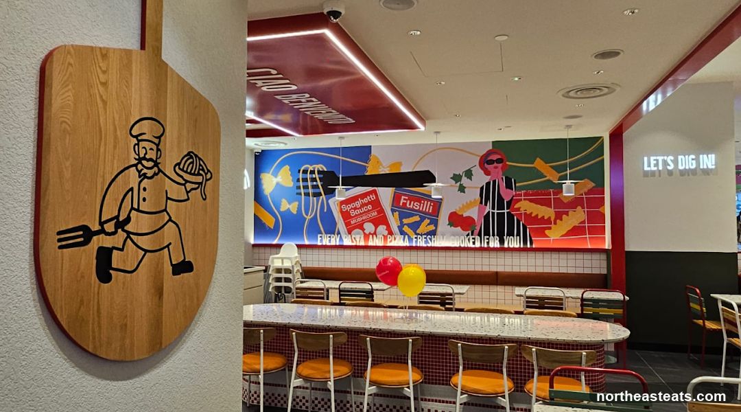 Restaurant Interior with Pasta and Pizza Theme