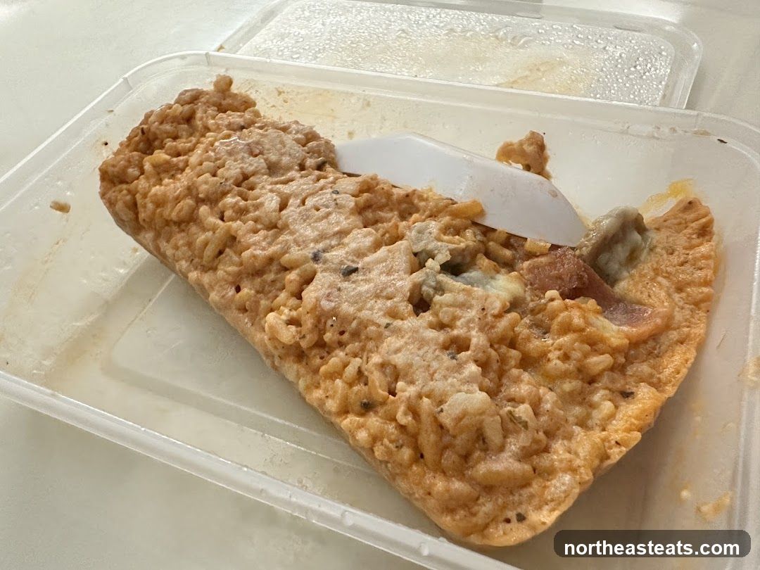 Rice dish in takeout container