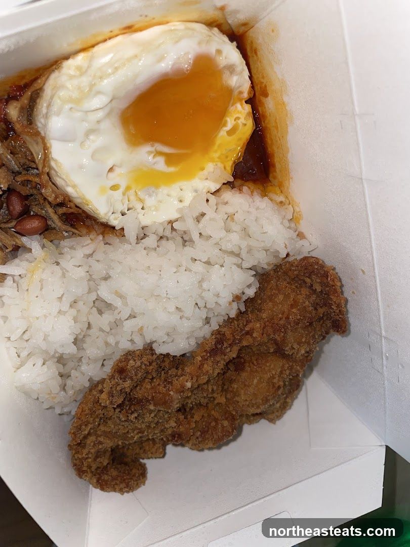 Nasi Lemak with Fried Chicken
