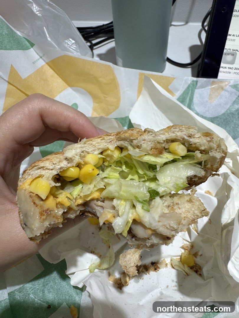 Sandwich with Corn and Lettuce