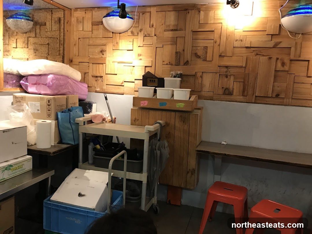 Storage Area with Wooden Wall