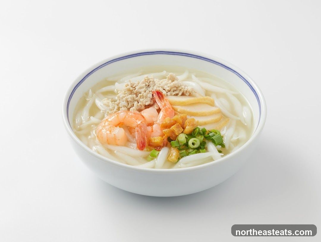 Bowl of Noodles with Shrimp and Pork