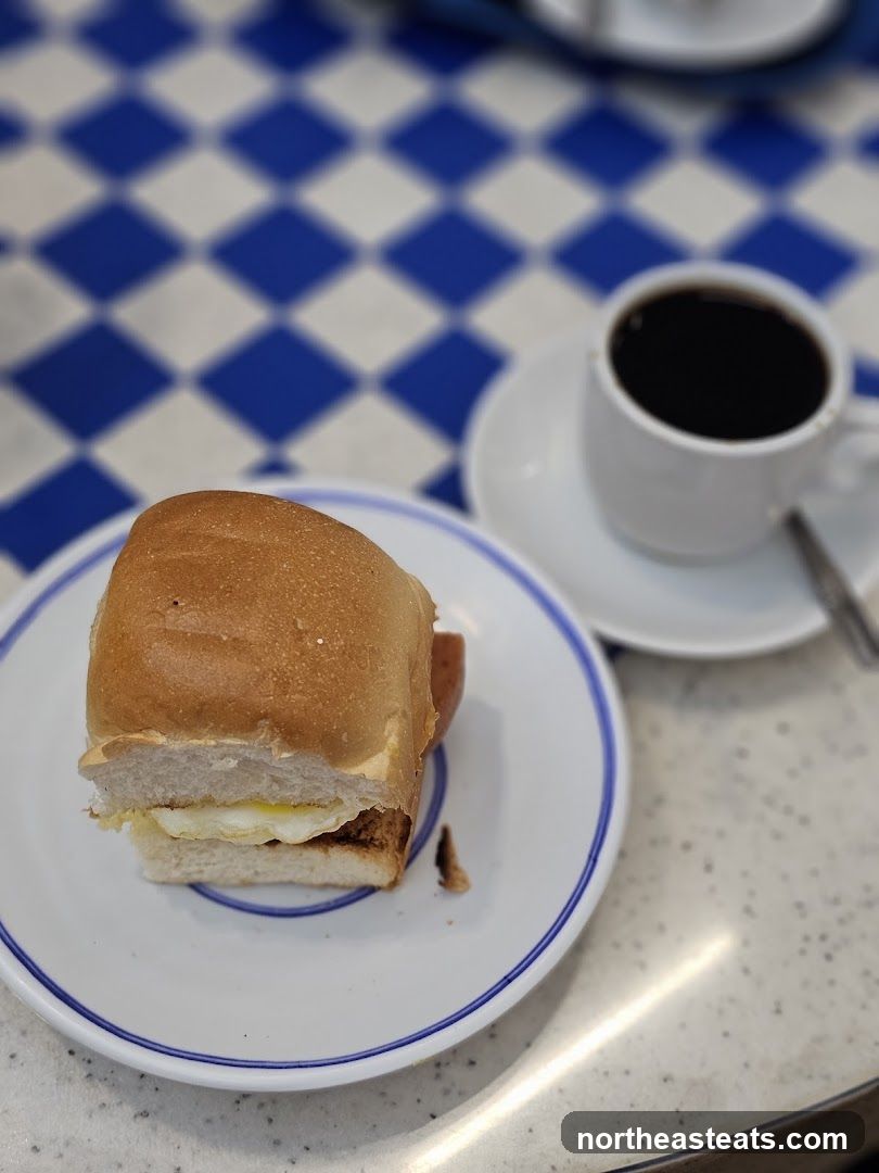 Breakfast Sandwich and Coffee