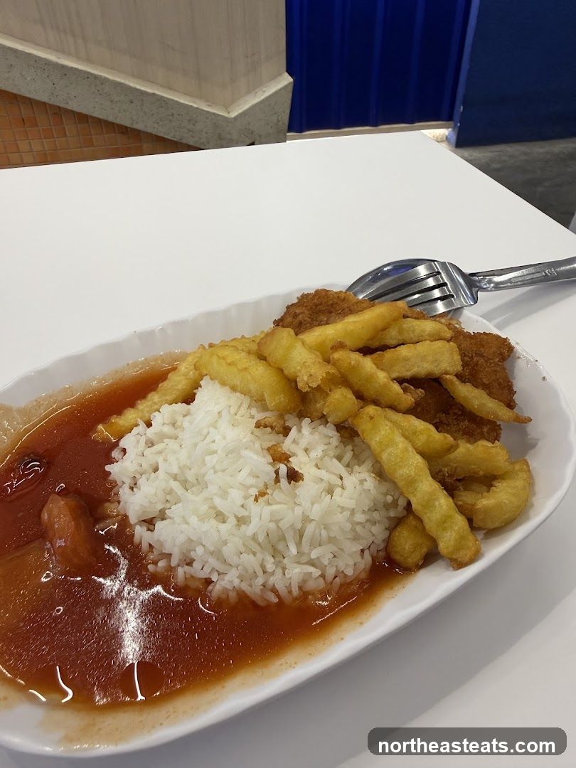 Rice with Fries and Meat