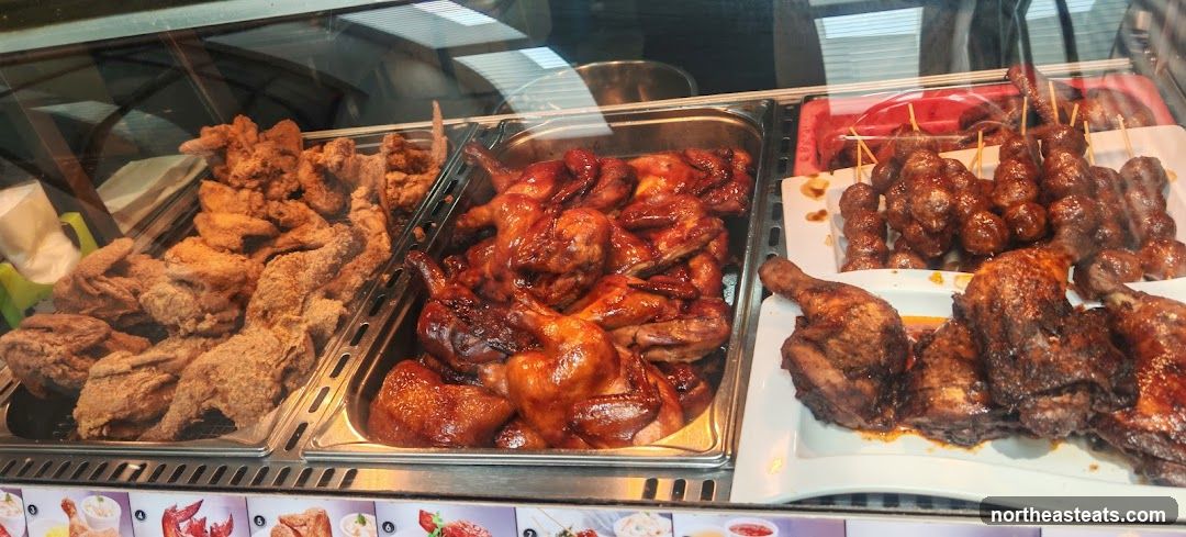 Fried and Roasted Chicken Display
