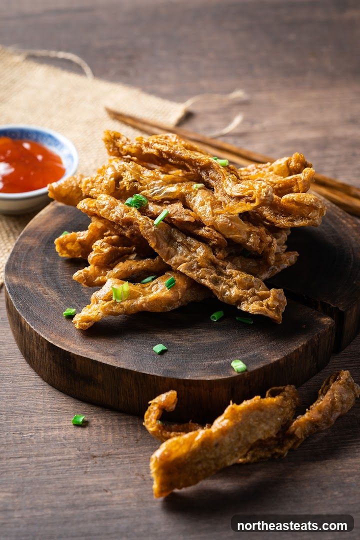Crispy Fried Snack with Chili Sauce