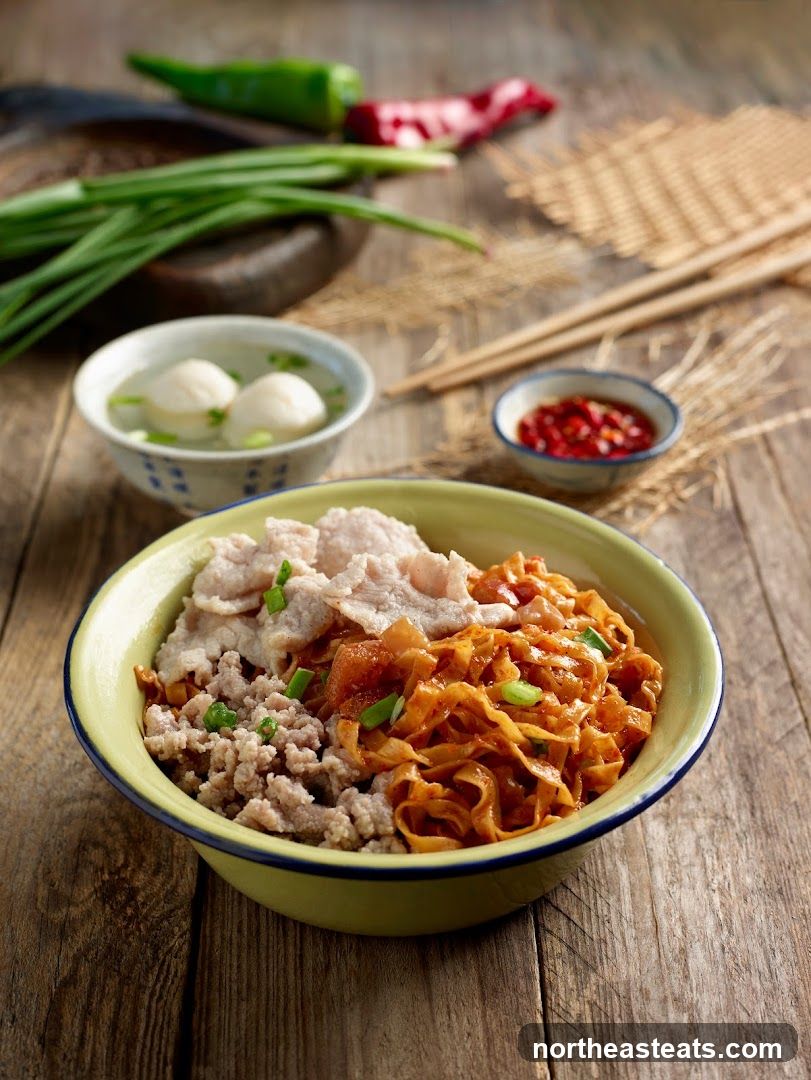 Noodles with Minced Pork and Sliced Pork