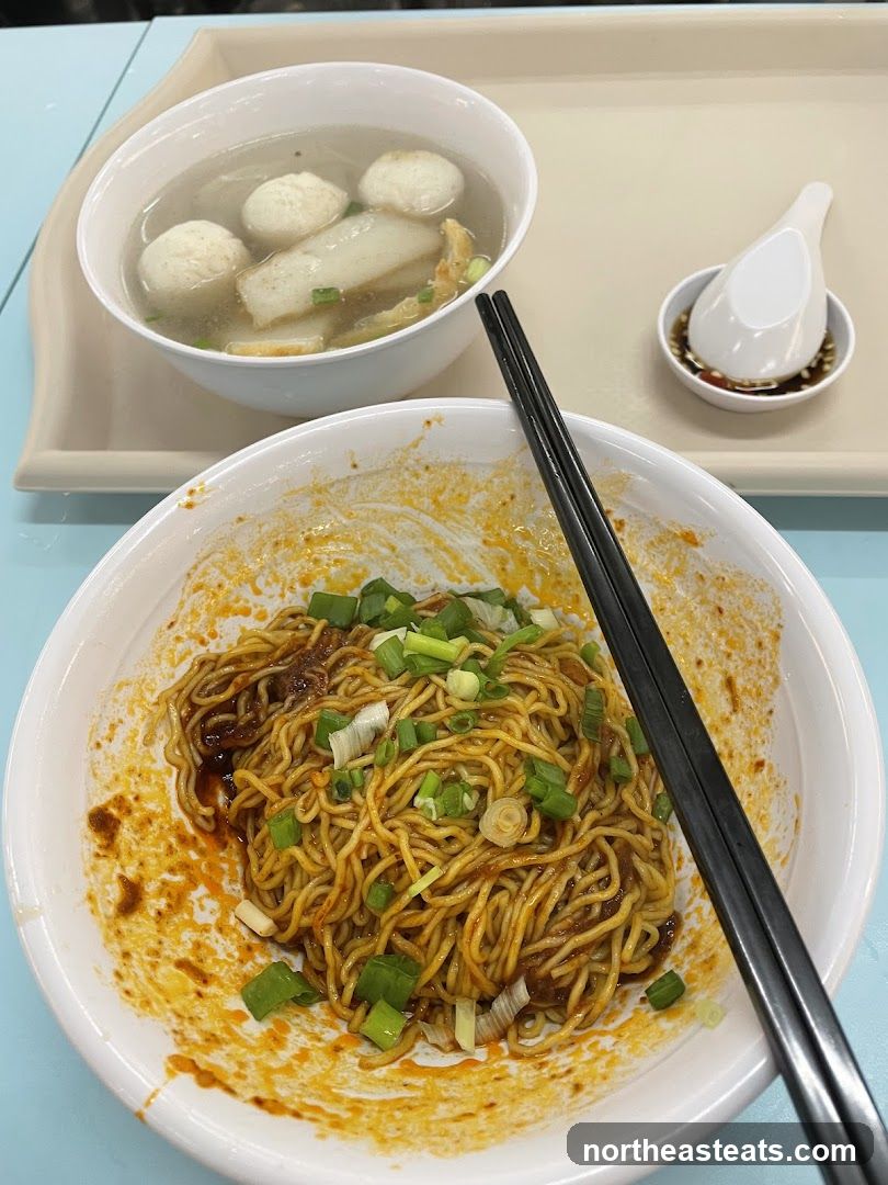 Noodles and Fish Ball Soup