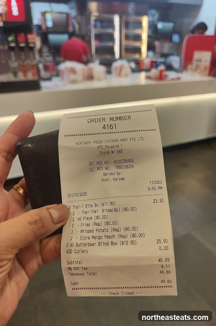 KFC Receipt