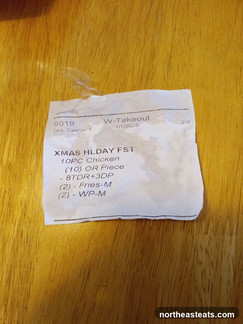 Takeout Receipt