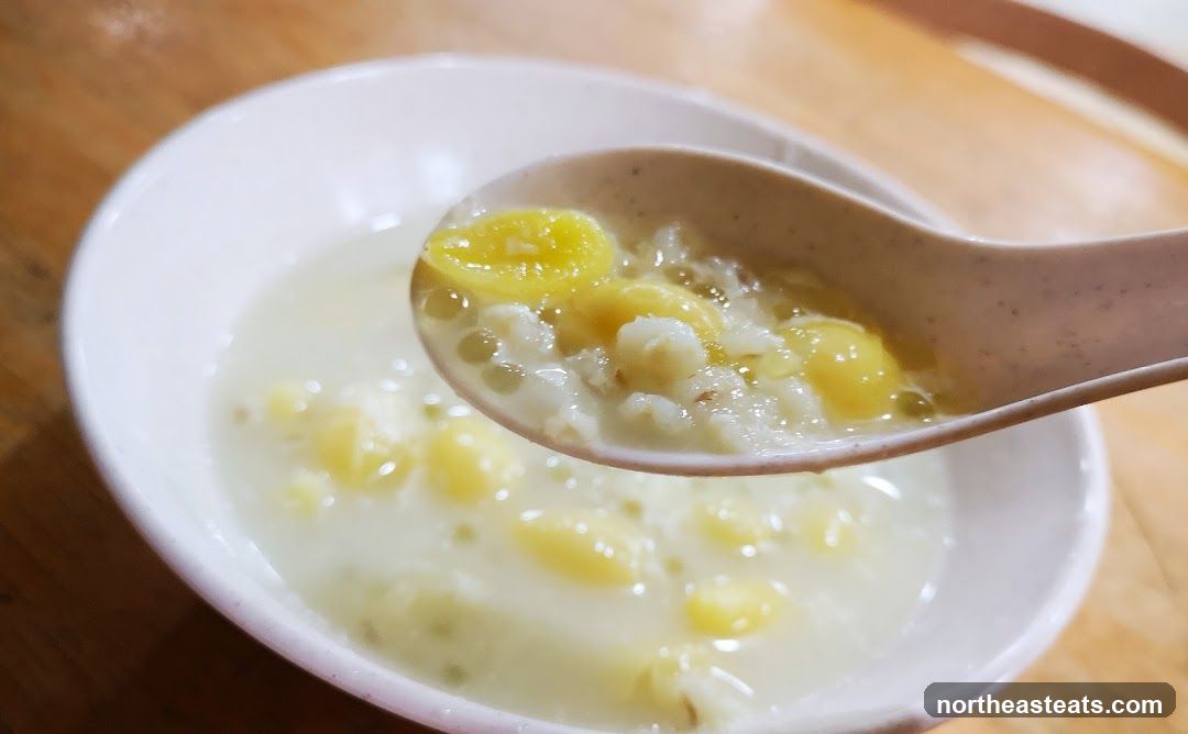 Dessert with Tapioca Pearls and Corn