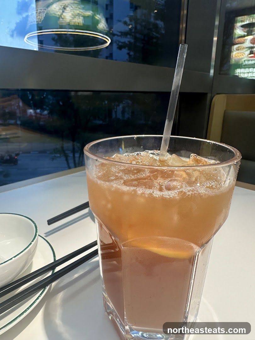 Iced Drink with Straw