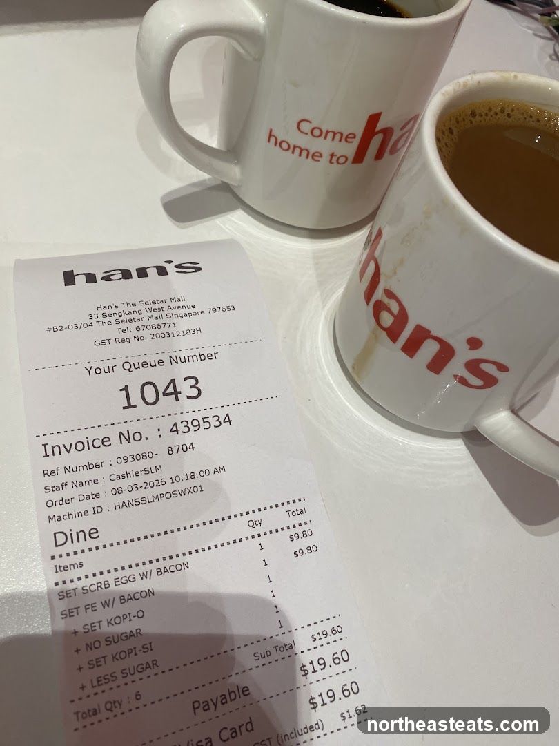 Receipt and Coffee Mugs