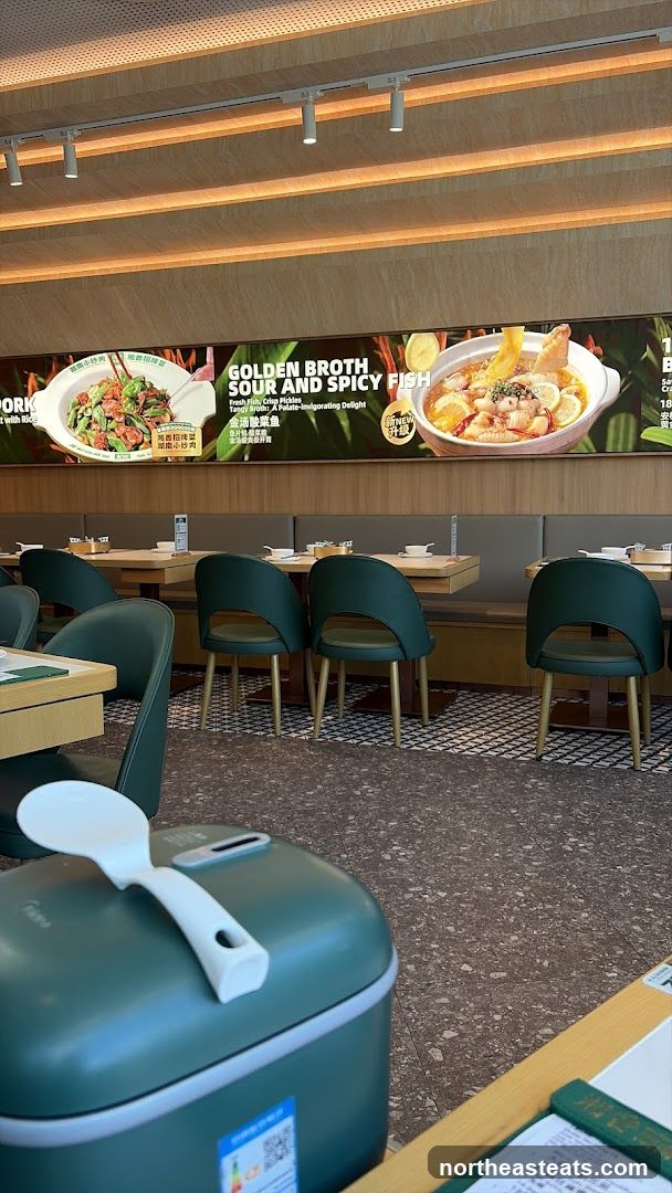 Restaurant Interior with Food Display