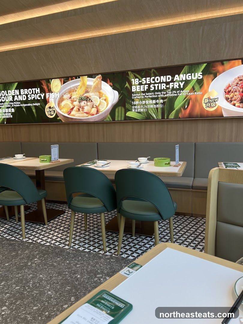 Restaurant Interior with Food Display