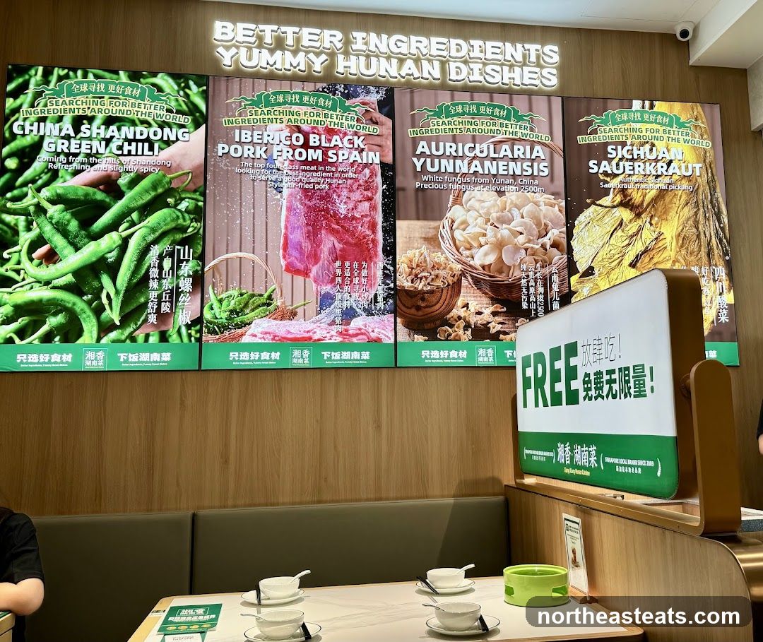Hunan Dishes Menu Display
