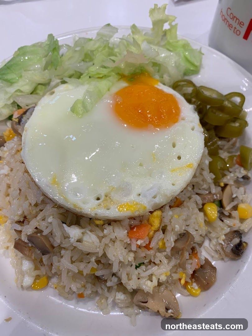 Fried Rice with Egg and Salad