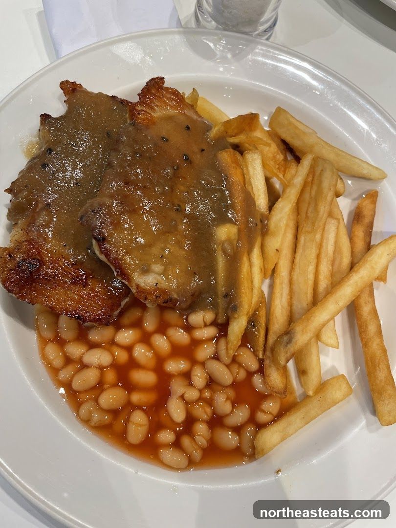Chicken with Fries and Beans