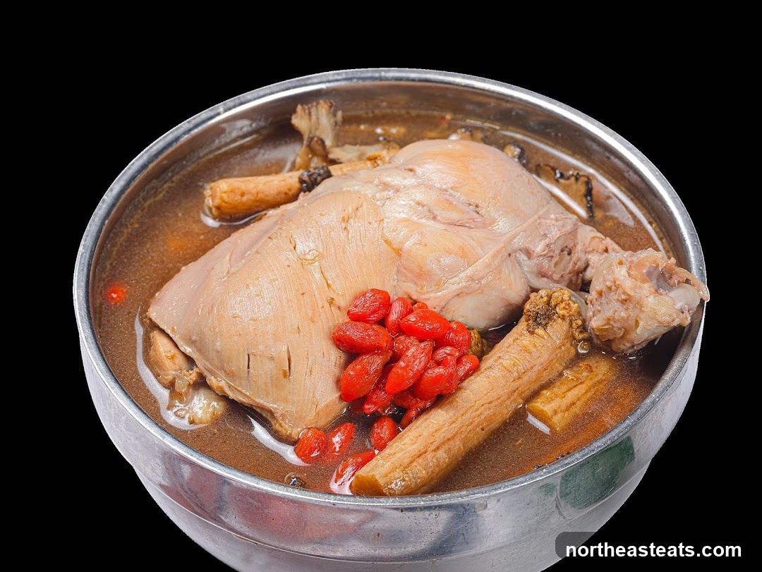Chicken Soup with Goji Berries and Herbs